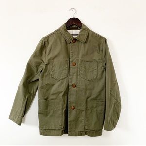 Ben Sherman Olive Canvas Peacoat Style Jacket